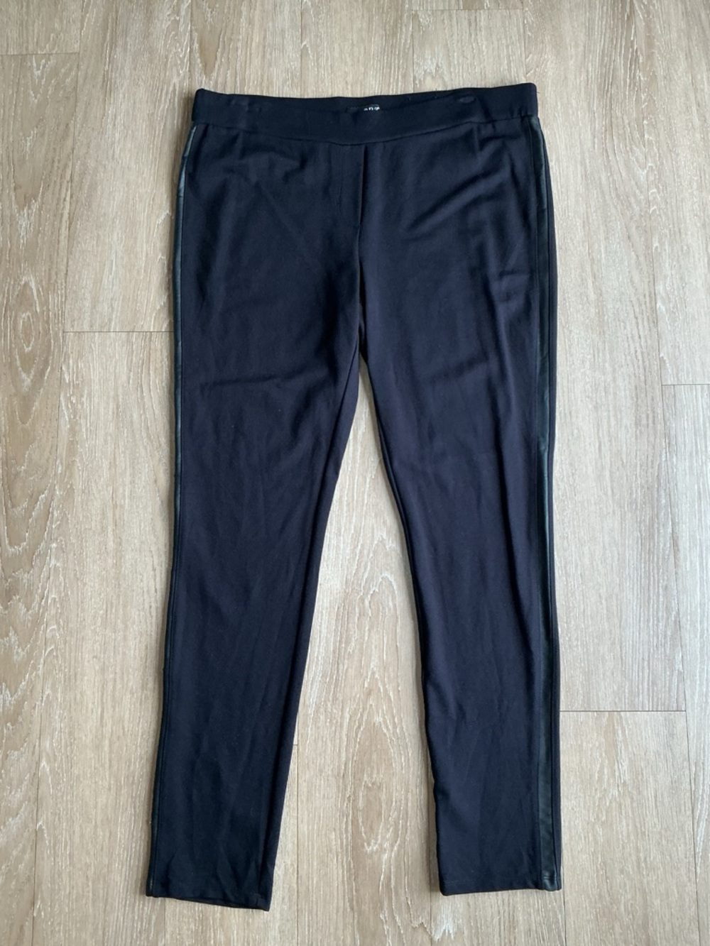 a.n.a Black Legging Dress Pant w/ Leather Trim Detail